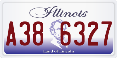 IL license plate A386327