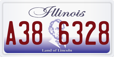 IL license plate A386328