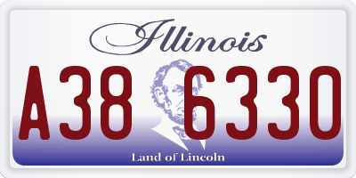 IL license plate A386330