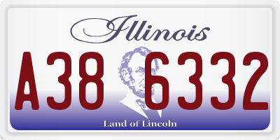 IL license plate A386332