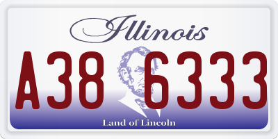 IL license plate A386333