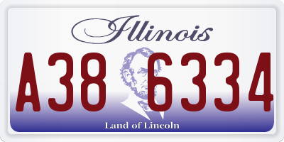 IL license plate A386334