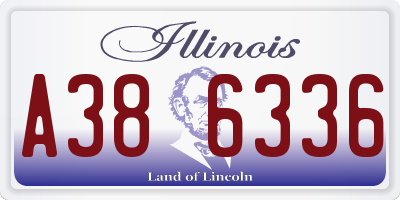 IL license plate A386336