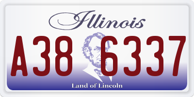 IL license plate A386337