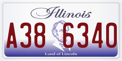 IL license plate A386340