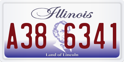 IL license plate A386341