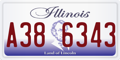 IL license plate A386343