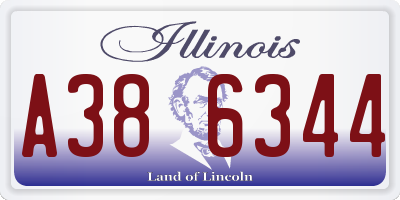 IL license plate A386344