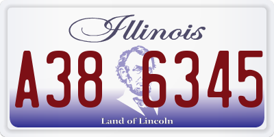 IL license plate A386345