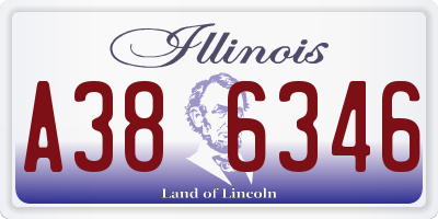 IL license plate A386346