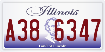IL license plate A386347