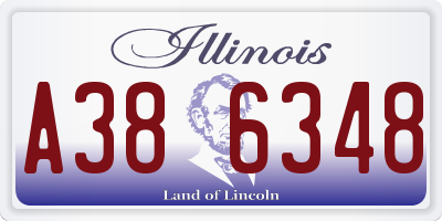 IL license plate A386348