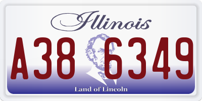 IL license plate A386349
