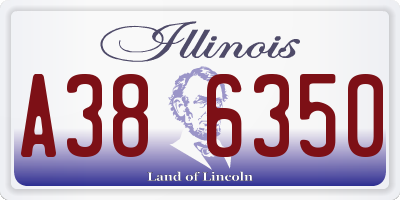 IL license plate A386350