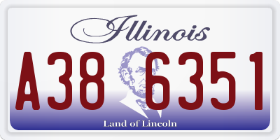 IL license plate A386351