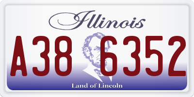 IL license plate A386352