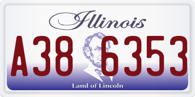 IL license plate A386353