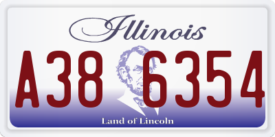 IL license plate A386354