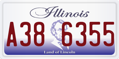 IL license plate A386355