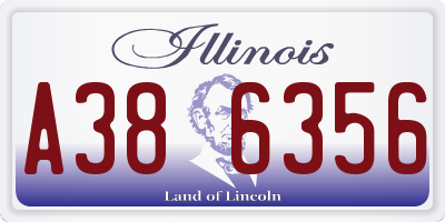 IL license plate A386356