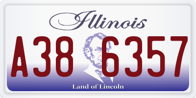 IL license plate A386357