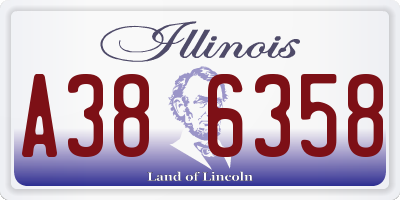 IL license plate A386358