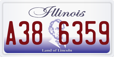 IL license plate A386359