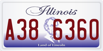 IL license plate A386360