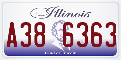 IL license plate A386363