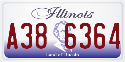 IL license plate A386364