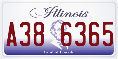 IL license plate A386365
