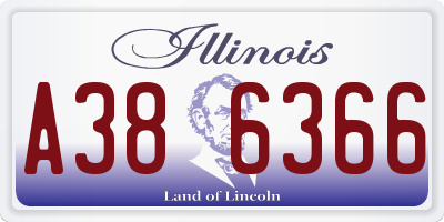 IL license plate A386366