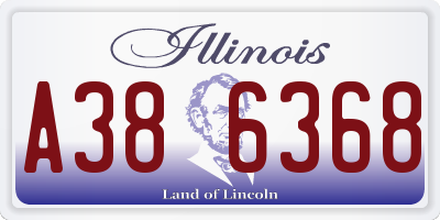 IL license plate A386368