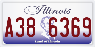 IL license plate A386369