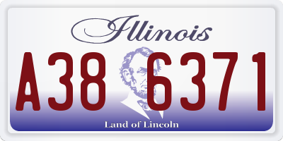 IL license plate A386371