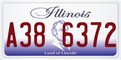 IL license plate A386372