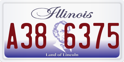 IL license plate A386375