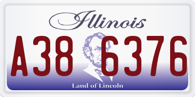 IL license plate A386376