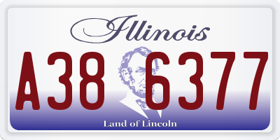 IL license plate A386377