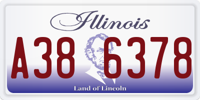 IL license plate A386378