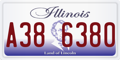 IL license plate A386380