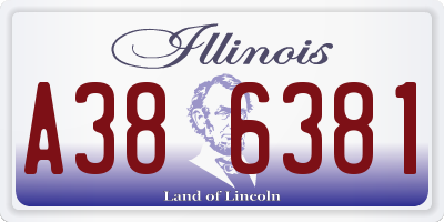IL license plate A386381