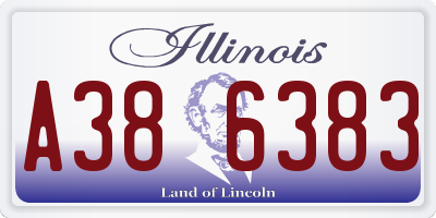 IL license plate A386383