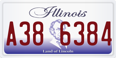 IL license plate A386384