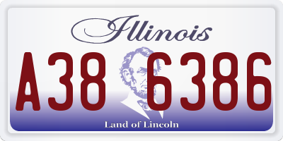 IL license plate A386386