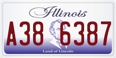 IL license plate A386387