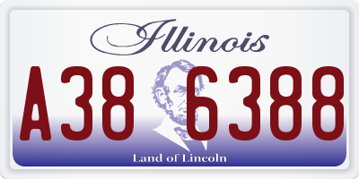 IL license plate A386388