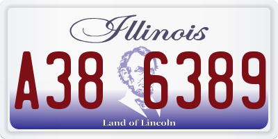 IL license plate A386389