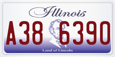 IL license plate A386390