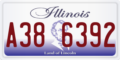 IL license plate A386392